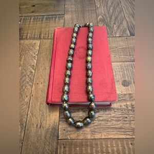 Chinese Dyed Authentic Fresh Water Pearl 925 Necklace
